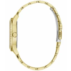 Guess Montre Acier<Montre W1280L2 - ANNA Boîtier acier doré brillant avec cristaux cadran doré bracelet acier doré brillant Femme