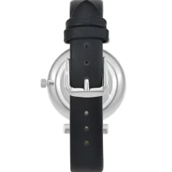 So Charm Montres Montre Cuir<Montre Héléna élégante noire ornée d'un véritable diamant noir