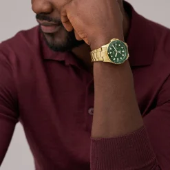 Fossil Montres Montre Acier<Montre Homme Fossil FS6030 - Bracelet Acier Doré