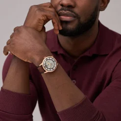 Fossil Montres Montre Cuir|Montre Automatique<Montre Homme Fossil ME3259 - Bracelet Cuir Marron