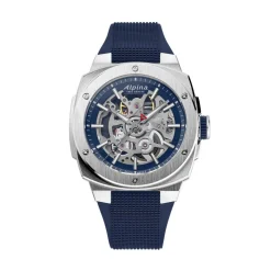 Alpina Montres Montre Automatique<Montre Homme ALPINA Alpiner - AL-520NSKT3AE6 Bracelet Caoutchouc Bleu