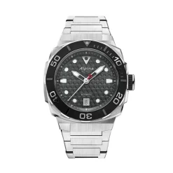 Alpina Montres Montre Automatique|Montre Acier<Montre Homme ALPINA Seastrong - AL-525G3VE6B Bracelet Acier Argent