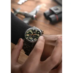 Avi-8 Montre Cuir<Montre Homme Dambuster Chadwick Meca-Quartz - AV-4113-02 Bracelet Cuir Vert