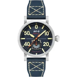 Avi-8 Montre Cuir<Montre Homme Dambuster Chadwick Meca-Quartz - AV-4113-01 Bracelet Cuir Bleu