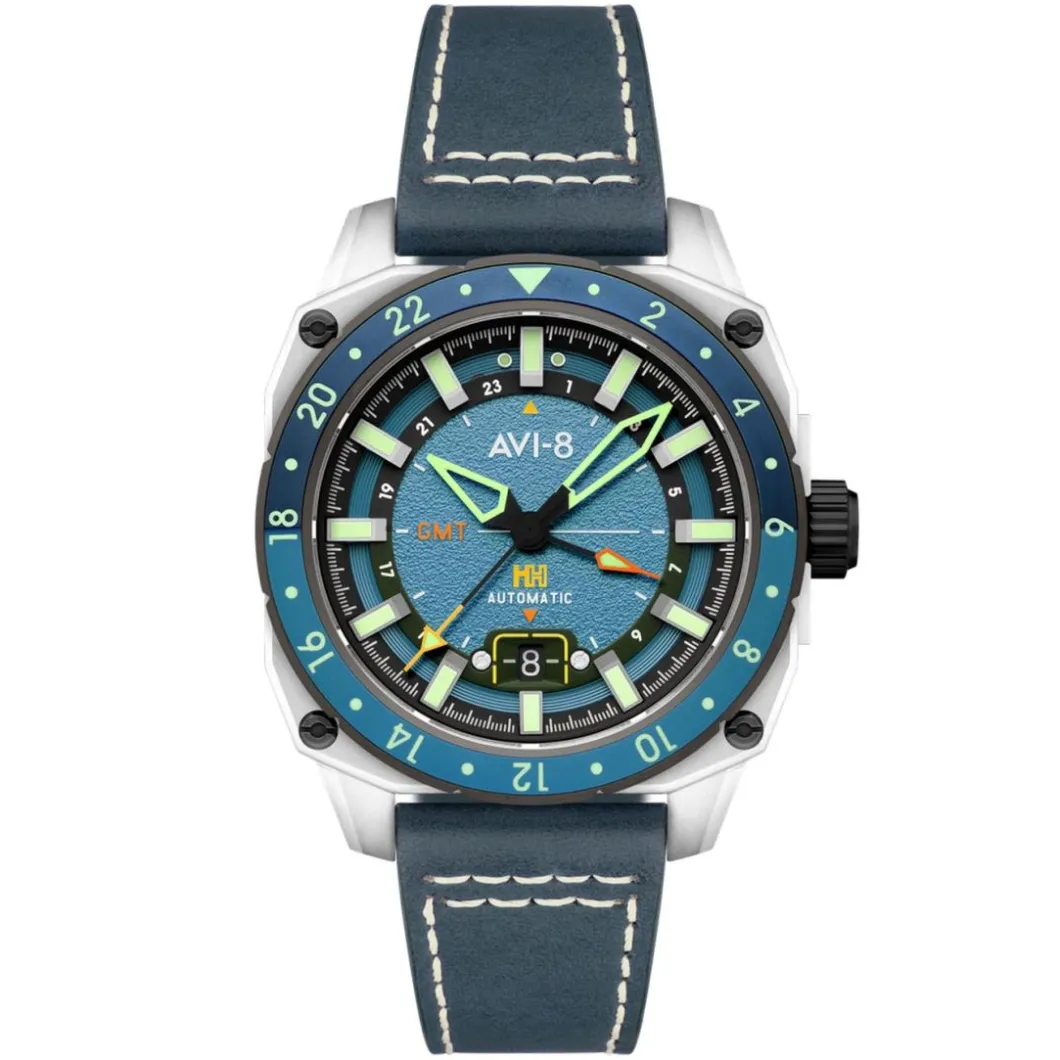 Avi-8 Montre Automatique|Montre Cuir<Montre Homme Hawker Hunter - AV-4122-05 Bracelet Cuir Bleu