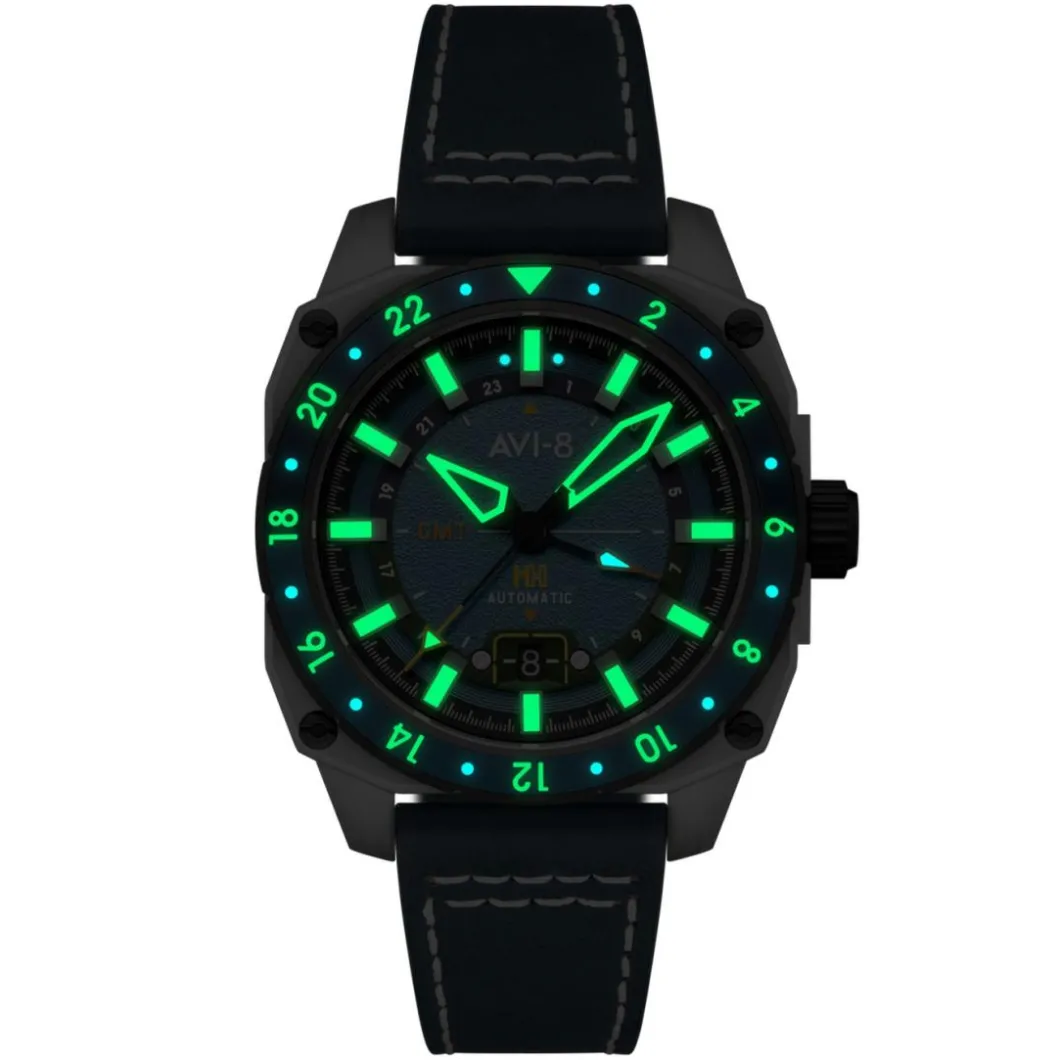 Avi-8 Montre Automatique|Montre Cuir<Montre Homme Hawker Hunter - AV-4122-05 Bracelet Cuir Bleu