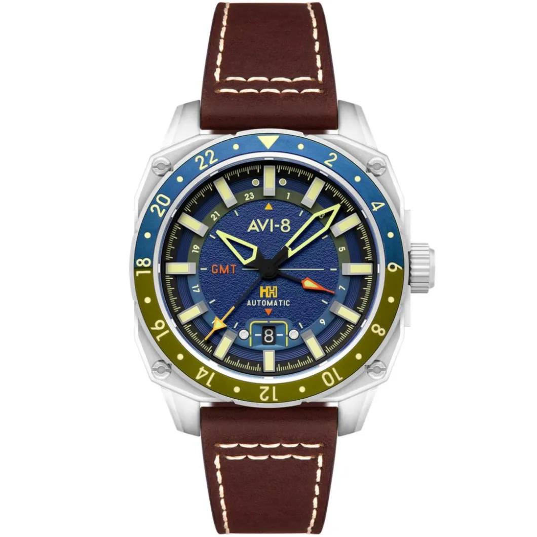 Avi-8 Montre Automatique|Montre Cuir<Montre Homme Hawker Hunter - AV-4122-02 Bracelet Cuir Marron