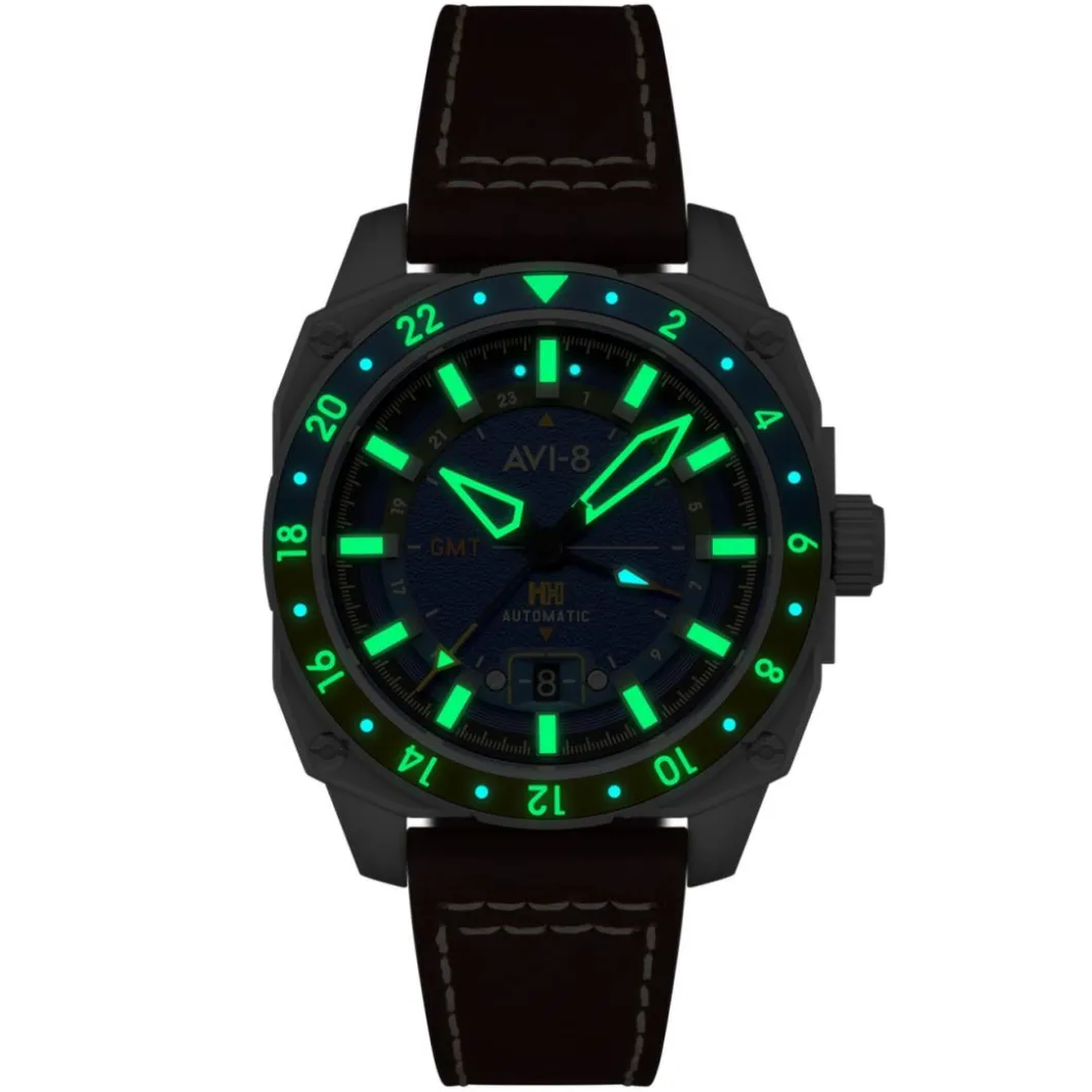 Avi-8 Montre Automatique|Montre Cuir<Montre Homme Hawker Hunter - AV-4122-02 Bracelet Cuir Marron