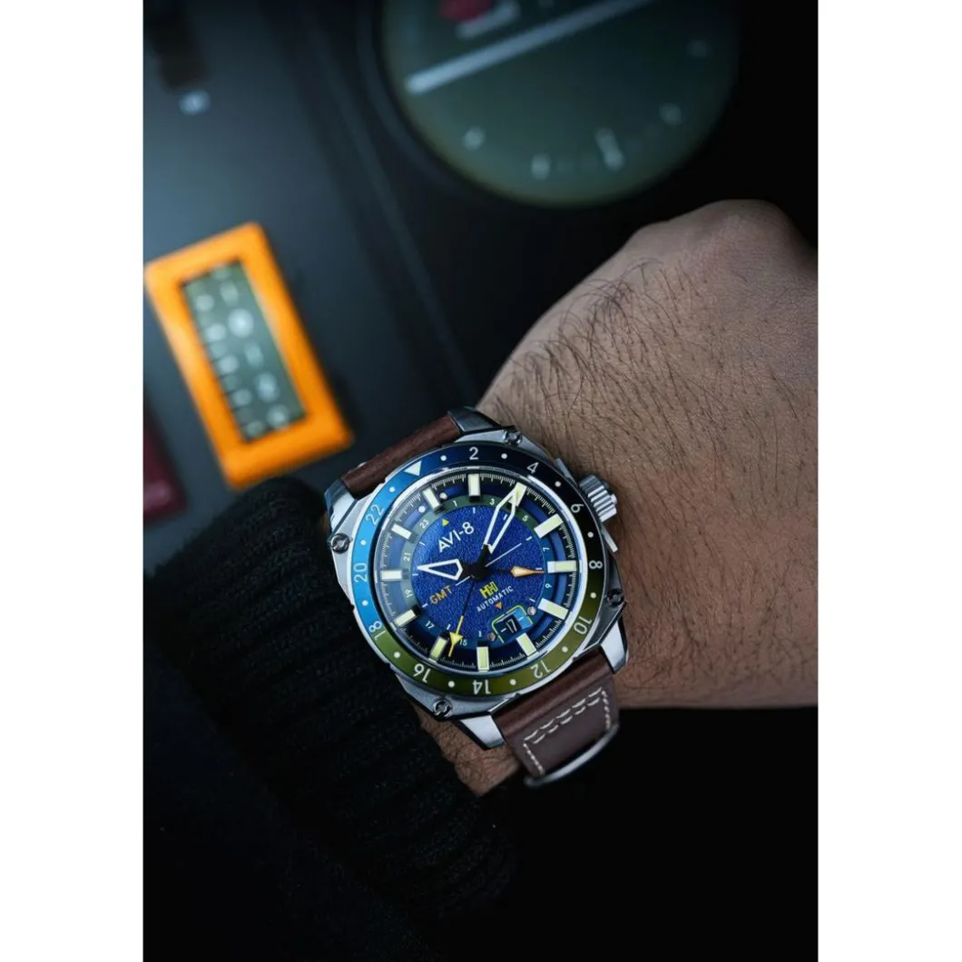 Avi-8 Montre Automatique|Montre Cuir<Montre Homme Hawker Hunter - AV-4122-02 Bracelet Cuir Marron