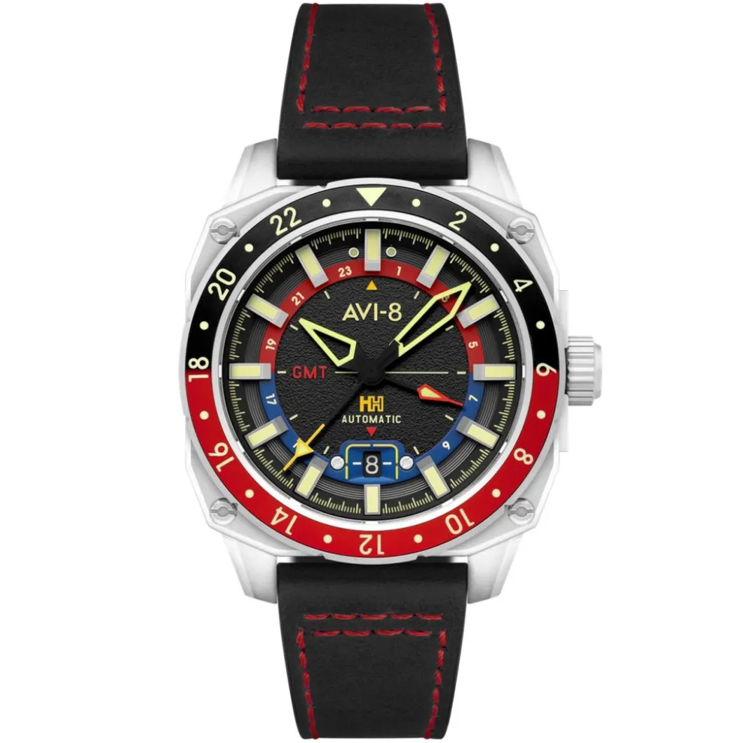 Avi-8 Montre Automatique|Montre Cuir<Montre Homme Hawker Hunter - AV-4122-01 Bracelet Cuir Noir