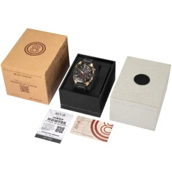 Avi-8 Montre Cuir<Montre Homme Hawker Hunter Atlas Dual Time Chronograph - AV-4100-06 Bracelet Cuir Noir