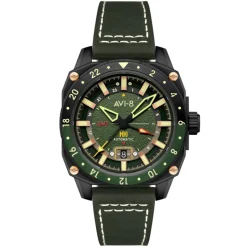 Avi-8 Montre Automatique|Montre Cuir<Montre Homme Hawker Hunter - AV-4122-03 Bracelet Cuir Vert