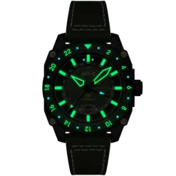 Avi-8 Montre Automatique|Montre Cuir<Montre Homme Hawker Hunter - AV-4122-03 Bracelet Cuir Vert