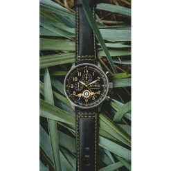 Avi-8 Montre Cuir<Montre Homme Hawker Hurricane Classic Chronograph - AV-4011-0Z Bracelet Cuir Noir