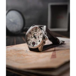 Avi-8 Montre Cuir<Montre Homme Spitfire Lock Chronograph - AV-4089-05 Bracelet Cuir Marron