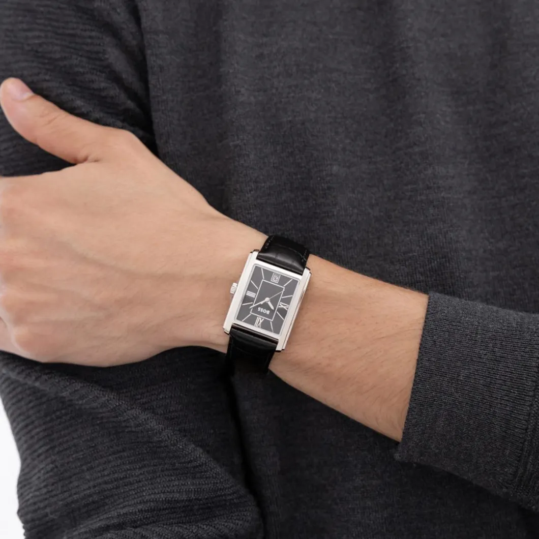 Boss Montre Cuir<Montre Homme Principle Dress - 1514277 Bracelet Cuir Noir