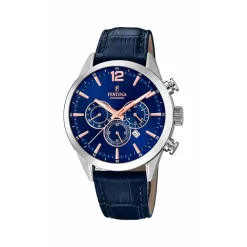 Festina Montre Cuir<Montre homme Bracelet Cuir Bleu F20542-4