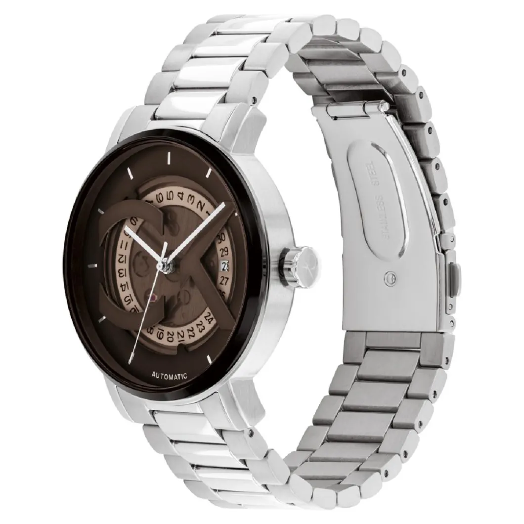 Calvin Klein Montres Montre Automatique<Montre Homme CK Iconic Automatic - 25300018 Bracelet Acier Argent