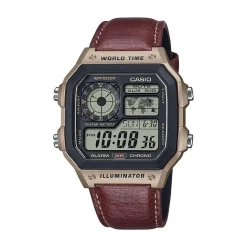 Casio Montre Cuir<Montre Homme - AE-1200WHL-5AVEF Bracelet Cuir