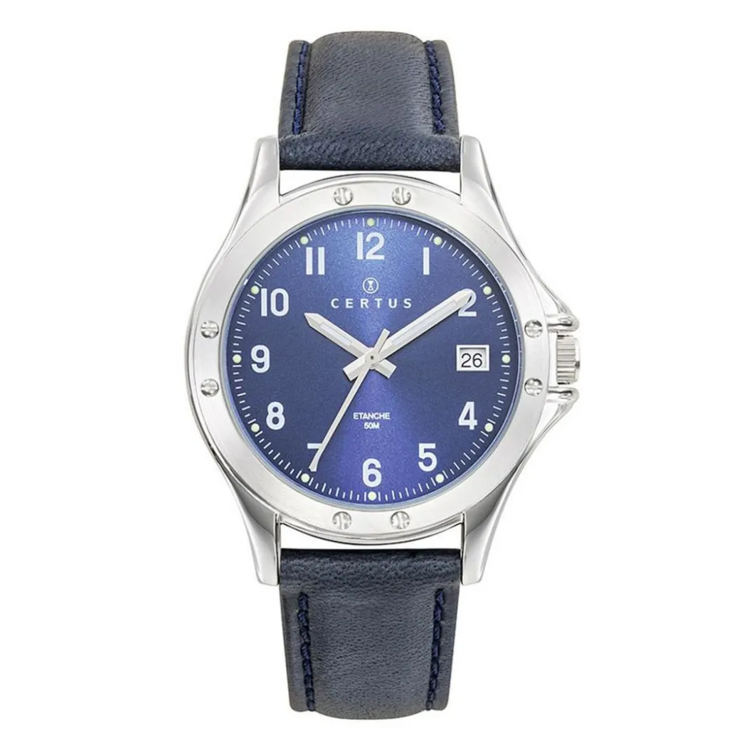 Certus Montre Cuir<Montre Homme - 611307 Bracelet Bleu