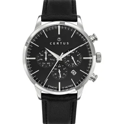 Certus Montre Cuir<Montre Homme 611138 - Bracelet Cuir Noir