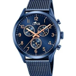 Lotus Montre Acier<Montre Homme Chrono Acier Pvd Bleu 18638-1 -