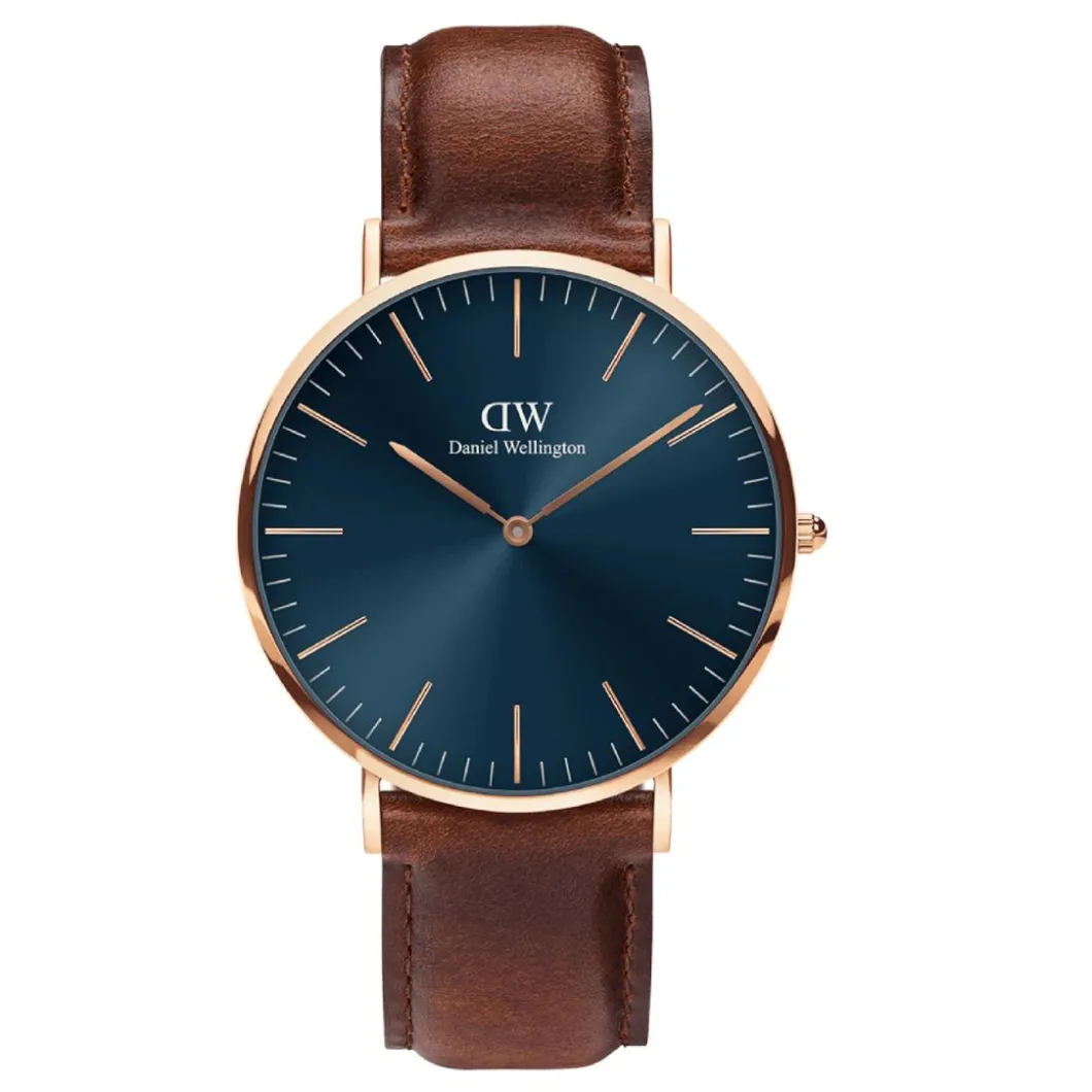 Daniel Wellington Montres Montre Cuir<Montre Homme Daniel Wellington St Mawes - DW00100626 Bracelet Cuir Marron
