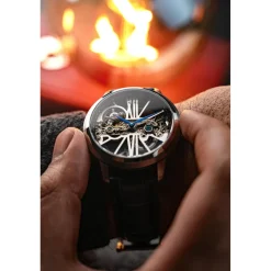 Earnshaw Montre Automatique|Montre Cuir<Montre Homme Cornwall Bridge Automatic - ES-8287-01 Bracelet Cuir Bleu