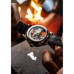 Earnshaw Montre Automatique|Montre Cuir<Montre Homme Cornwall Bridge Automatic - ES-8287-03 Bracelet Cuir Noir