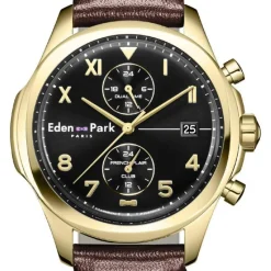Eden Park montres Montre Cuir<Montre Homme Eden Park Club - EP23201P14BR Bracelet Cuir Marron