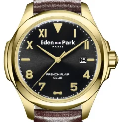 Eden Park montres Montre Cuir<Montre Homme Eden Park Club - EP12201P14BR Bracelet Cuir Marron