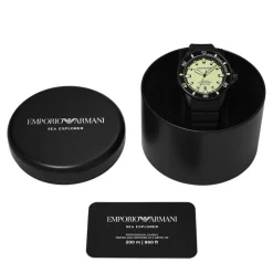 Emporio Armani Montres Montre Automatique<Montre Homme Emporio Armani Sea Explorer - AR60085 Bracelet Silicone Noir