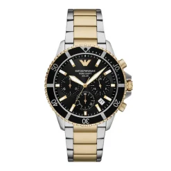 Emporio Armani Montres Montre Acier<Montre Homme Emporio Armani World Explorer - AR11680 Bracelet Acier Bicolore