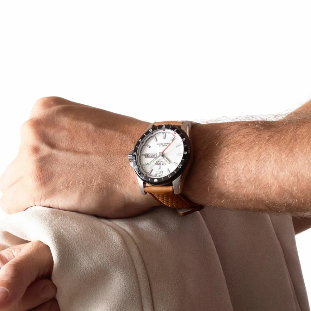 Festina Montre Cuir<Montre Homme Calendario Titanium - F20699-1 Bracelet Cuir Marron