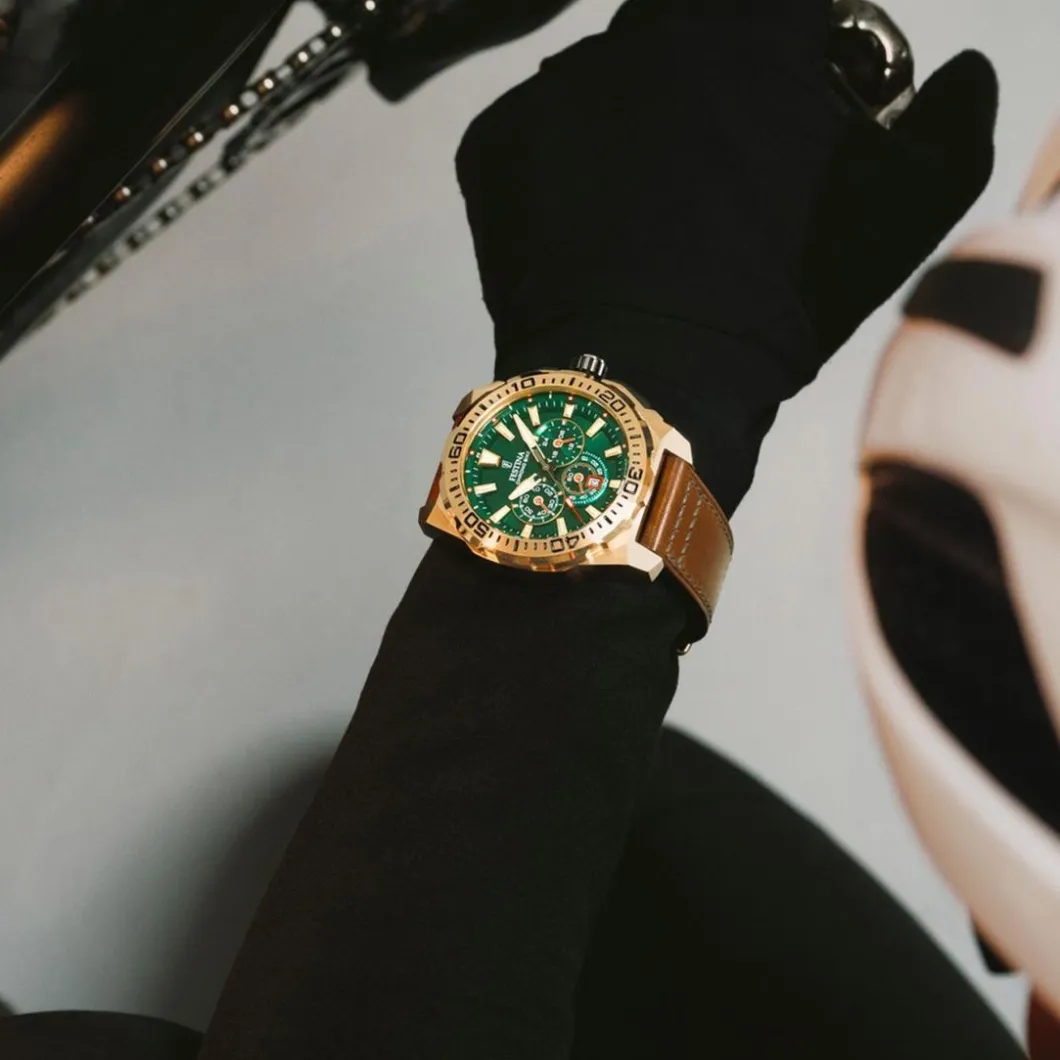 Festina Montre Cuir<Montre Homme Chrono Bike - F20728-2 Bracelet Cuir Marron