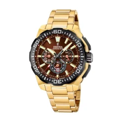 Festina Montre Acier<Montre Homme Chrono Bike - F20727-3 Bracelet Acier Doré