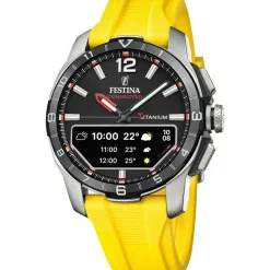 Festina Montre Connectée<Montre Homme Connected - F23000-A Bracelet Résine Jaune