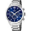 Festina Montre Acier<Montre Homme F20343-7 - Chrono Timeless acier cadran bleu et bracelet acier