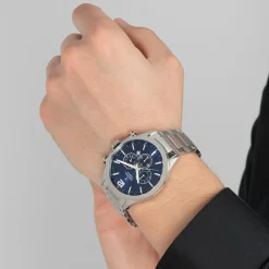 Festina Montre Acier<Montre Homme F20343-7 - Chrono Timeless acier cadran bleu et bracelet acier