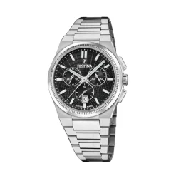 Festina Swiss Made Montre Acier<Montre Homme Rive Collection - F20059-4 Bracelet Acier Argent
