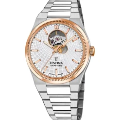 Festina Swiss Made Montre Acier|Montre Automatique<Montre Homme Automatico - F20061-1 Bracelet Acier Argent