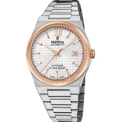 Festina Swiss Made Montre Acier<Montre Homme Automatico - F20030-1 Bracelet Acier Argent