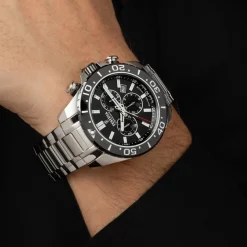 Festina Swiss Made Montre Acier<Montre Homme Chrono - F20042-4 Bracelet Acier Argent