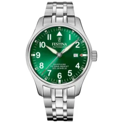 Festina Swiss Made Montre Acier|Montre Automatique<Montre Homme Automatico - F20151-B Bracelet Acier Argent