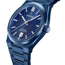 Festina Swiss Made Montre Acier<Montre Homme Rive Collection - F20078-1 Bracelet Acier Bleu