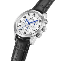 Festina Swiss Made Montre Cuir<Montre Homme Chrono - F20041-1 Bracelet Cuir Noir