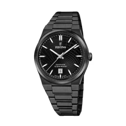 Festina Swiss Made Montre Acier<Montre Homme Rive Collection - F20080-1 Bracelet Acier Noir