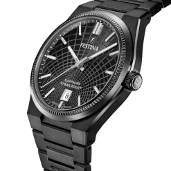 Festina Swiss Made Montre Acier<Montre Homme Rive Collection - F20080-1 Bracelet Acier Noir