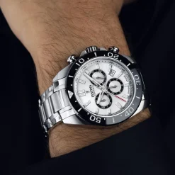 Festina Swiss Made Montre Acier<Montre Homme Chrono - F20042-1 Bracelet Acier Argent