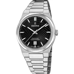 Festina Swiss Made Montre Acier<Montre Homme Rive Collection - F20051-6 Bracelet Acier Argent